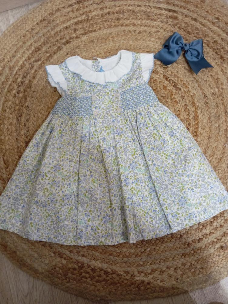 Vestido bebe P.Smock Familia Covadonga Sardón, primavera verano 25