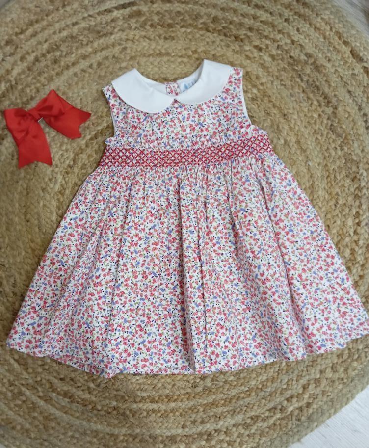 Vestido Bebe P. Sock Familia Raquel Rojo de la marcvva infantil Sardon primavera verano 25