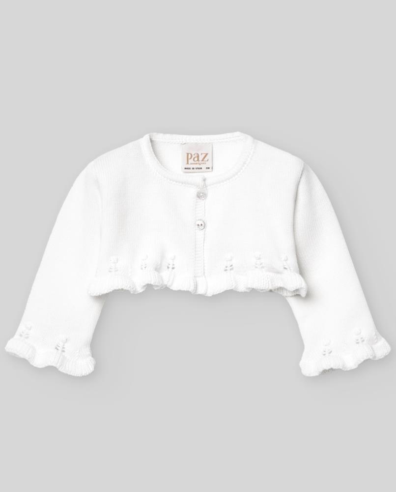 Chaqueta corta niña Bico Blanca marca Paz Rodriguez, primavera verano 25