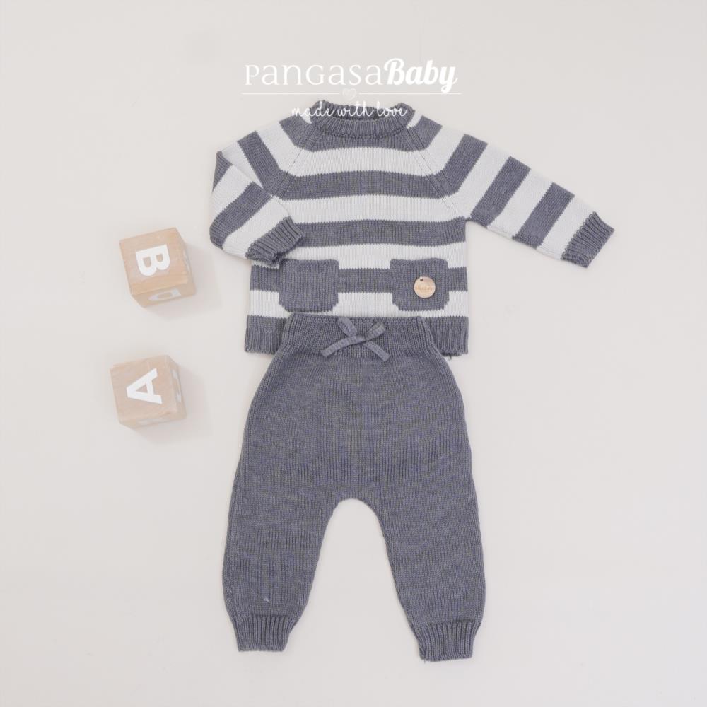 TRAJE 2P JERSEY RAYAS+PANTALON  Pangasa baby