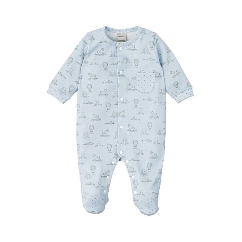 Pelele abierto bebe con microestampado SAUCE Babidu otoño invierno