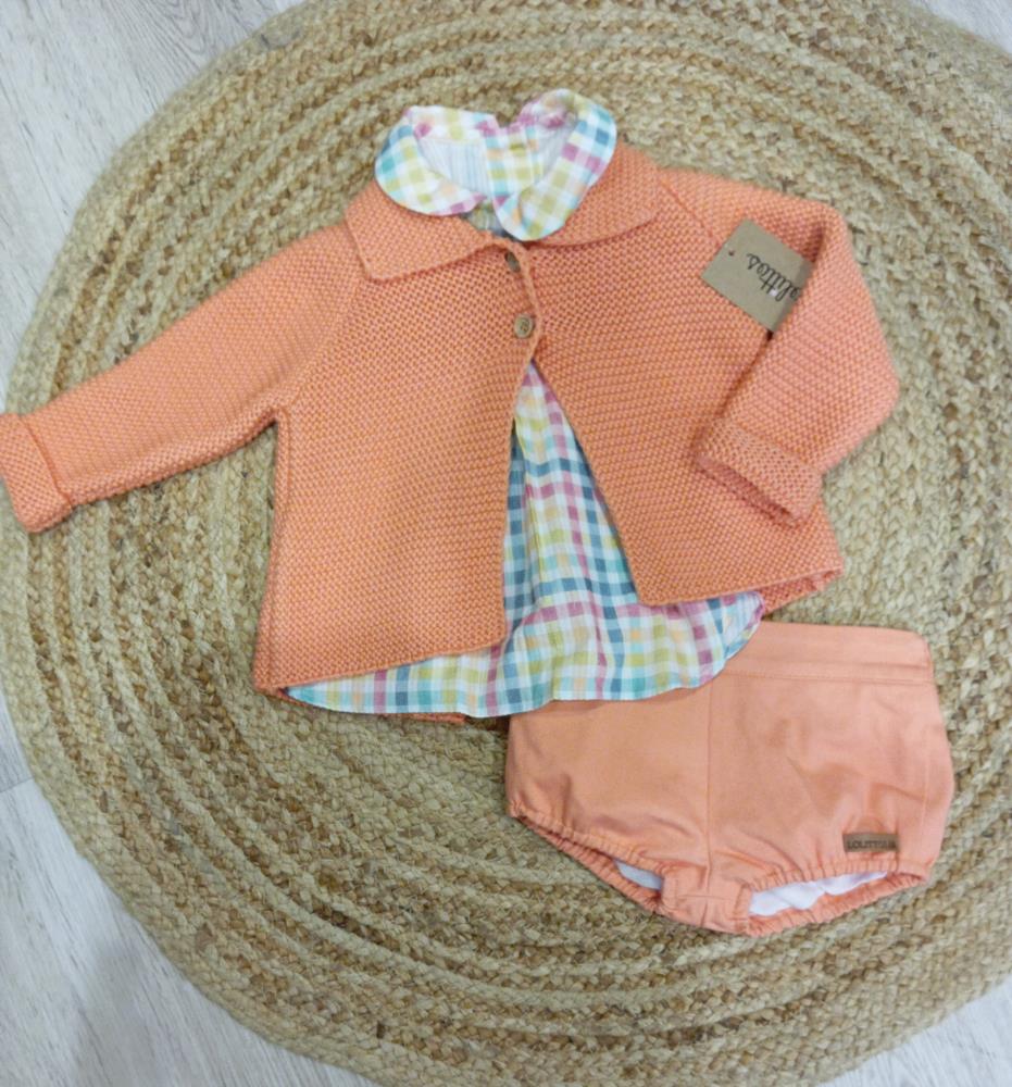 Chaquetón Fígaro naranja coral de Lolittos