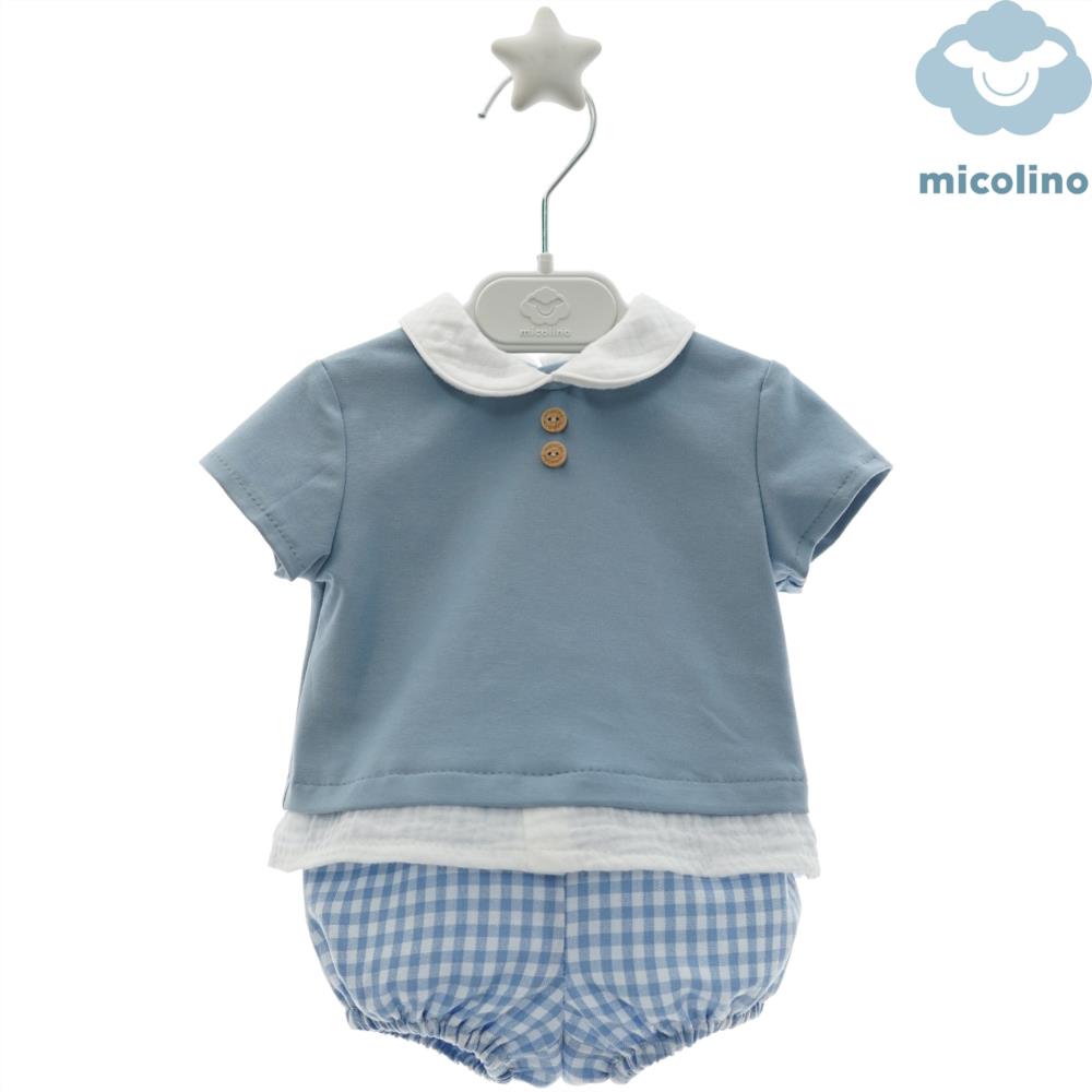 CONJUNTO MICOLINO 2 PIEZAS ART.1826 "Familia GISELLE" marca infantil Micolino primavera verano 25