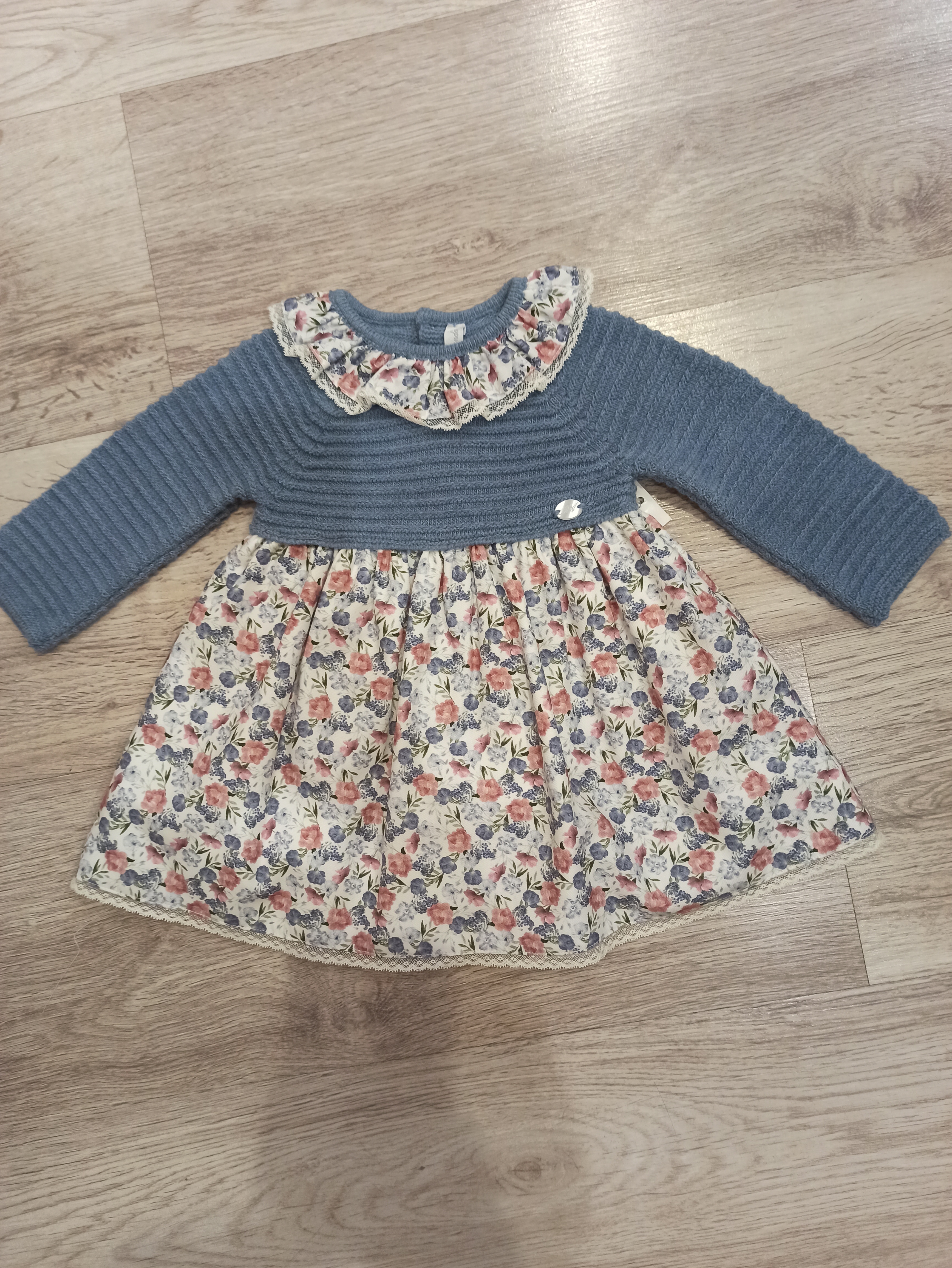 Vestido punto y niña acuarela | online de moda infantil