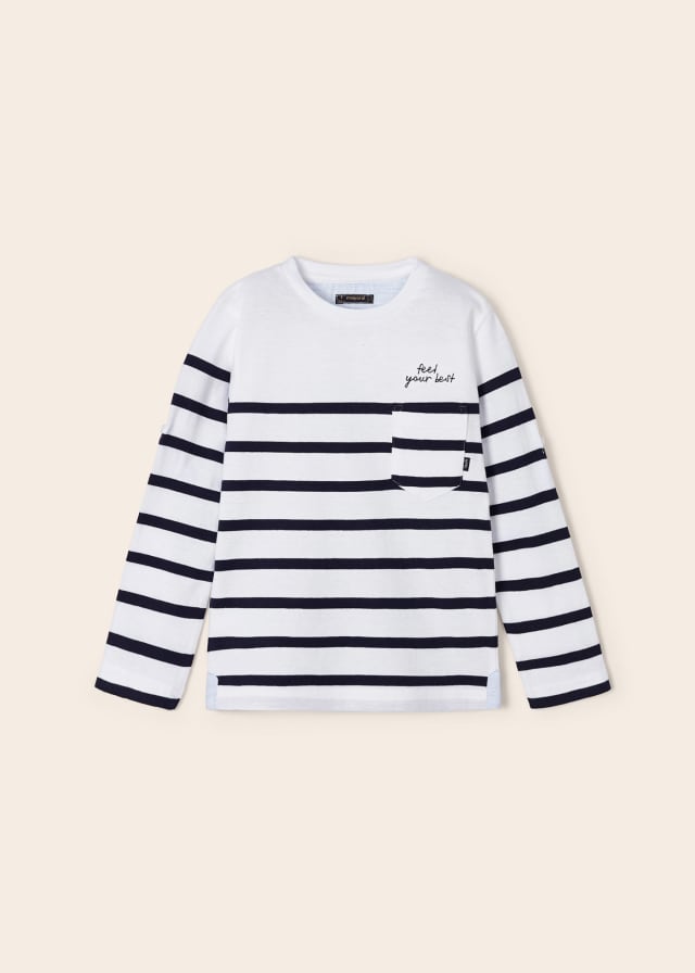 Camiseta de manga larga con estampado de algodón para niño Mayoral