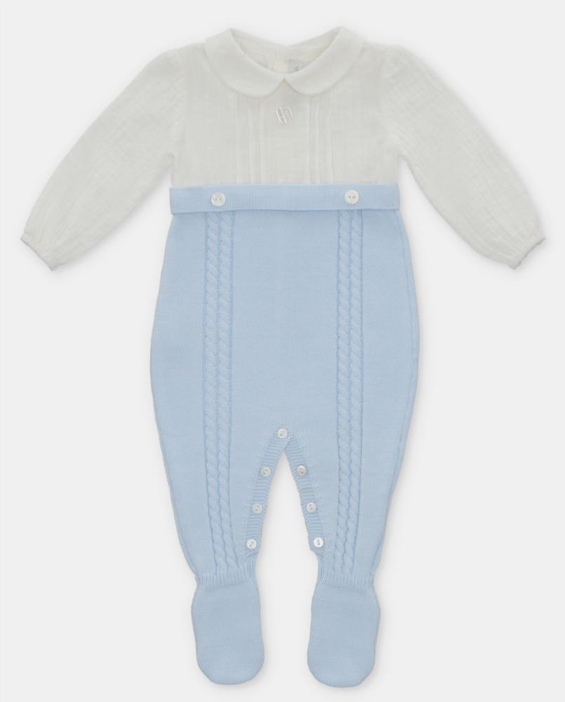 Pelele bebe celeste  Martin Aranda, otoño invierno