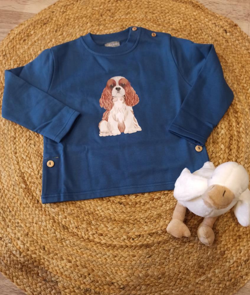 Sudadera niño bebe perro Mon Petit Bonbon