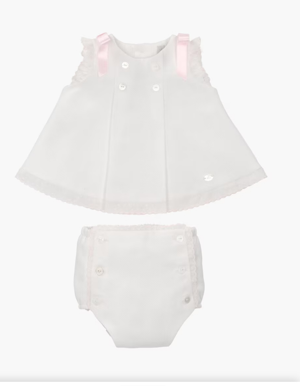 Conjunto ( vestido, braga) tela niña Pique Martín Aranda
