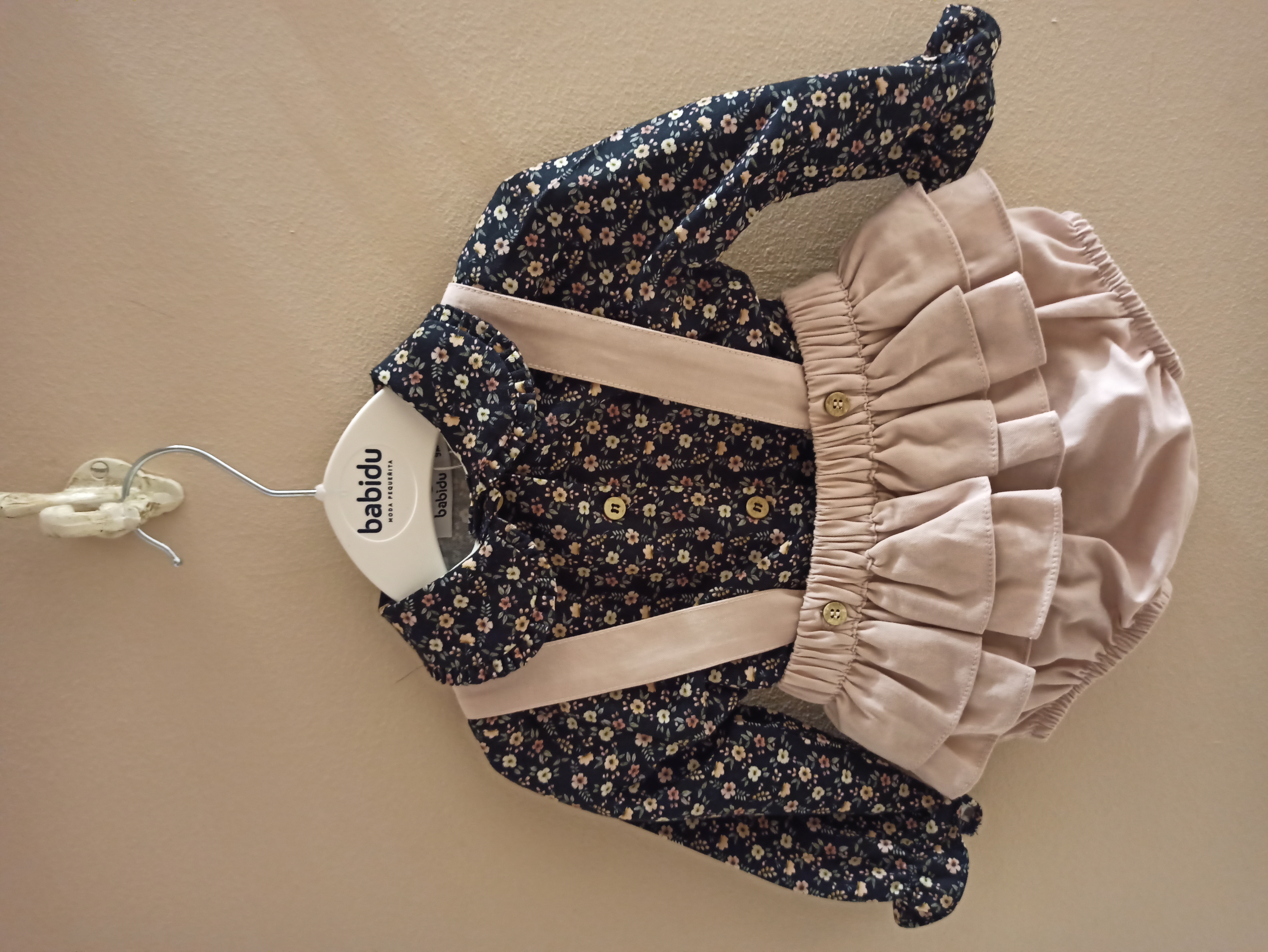 CONJUNTO RANITA TIRANTES + CAMISA CUELLO BEBE SIGMA 41427 babidu