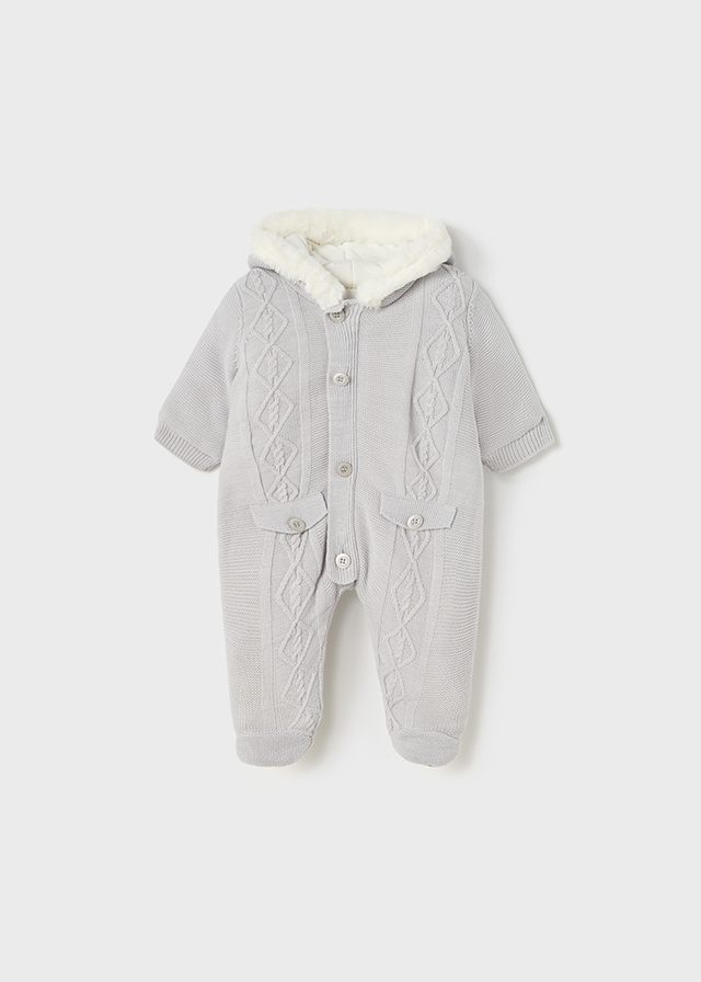 Buzo de tricot para recién nacido gris de mayoral