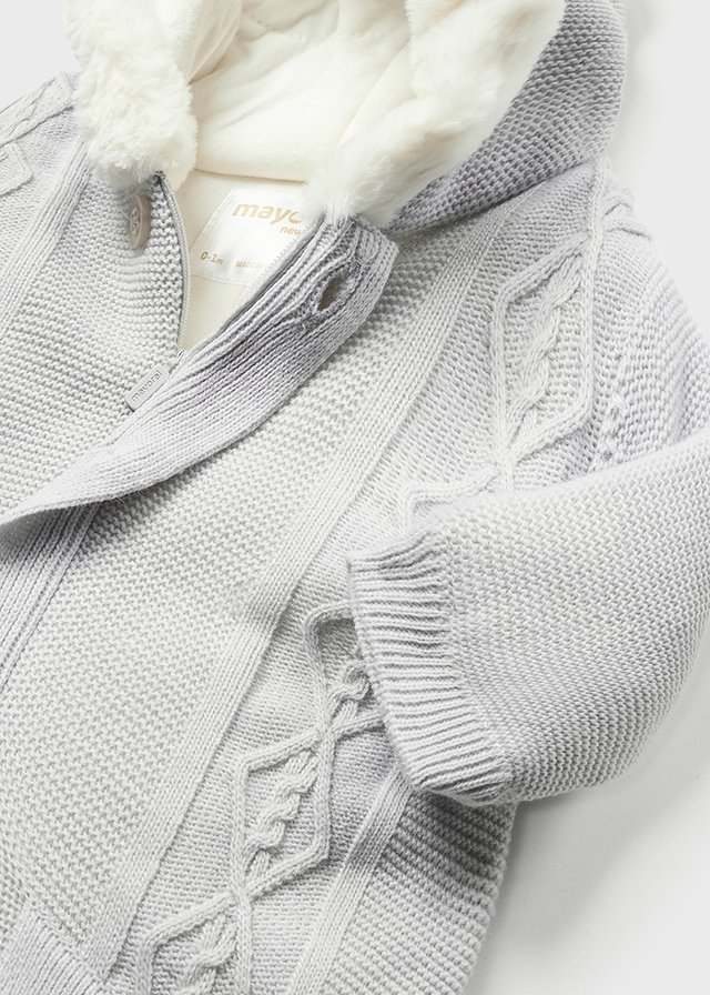 Buzo de tricot para recién nacido gris de mayoral