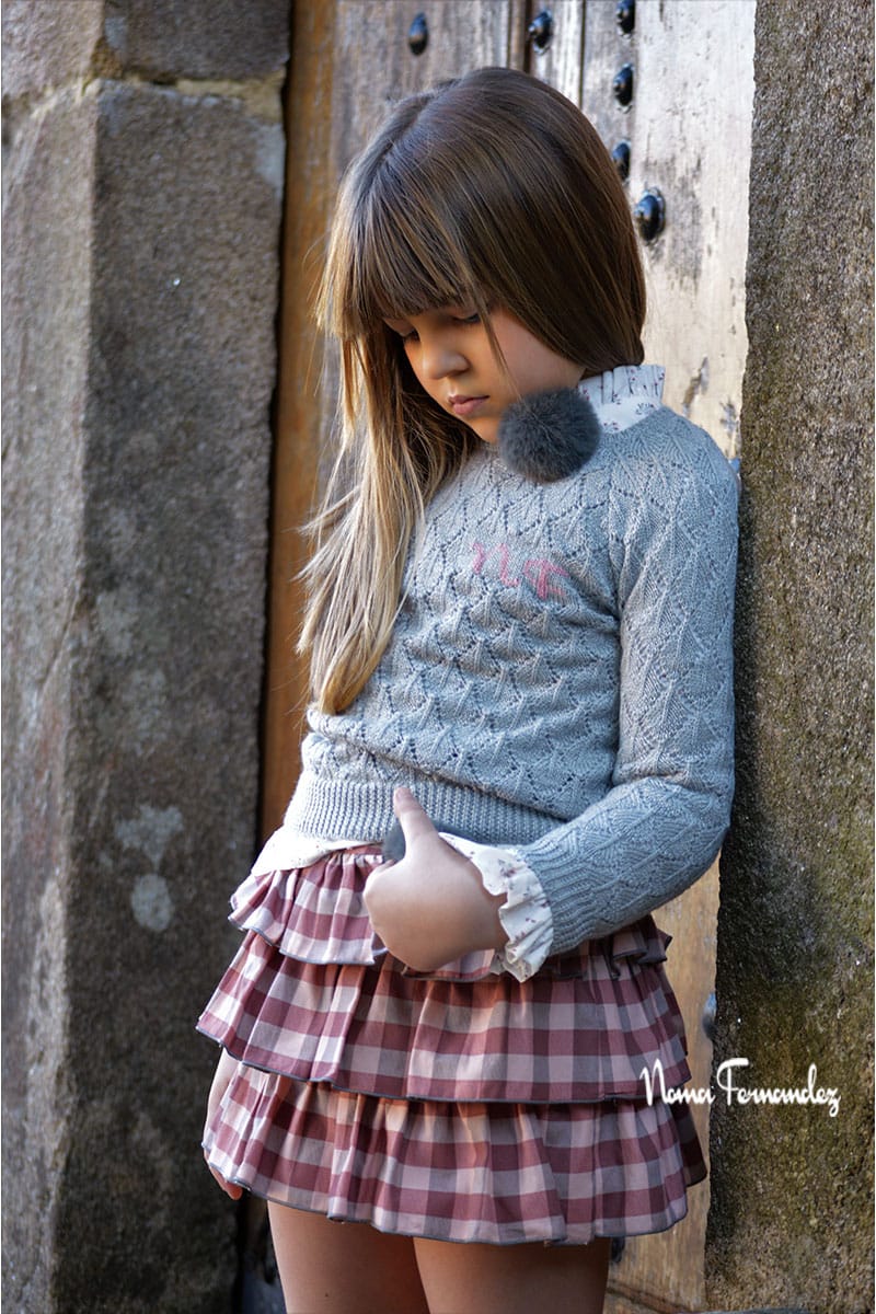 Blusa con bombacho y jersey, colección Julieta de NOMA FERNANDEZ 