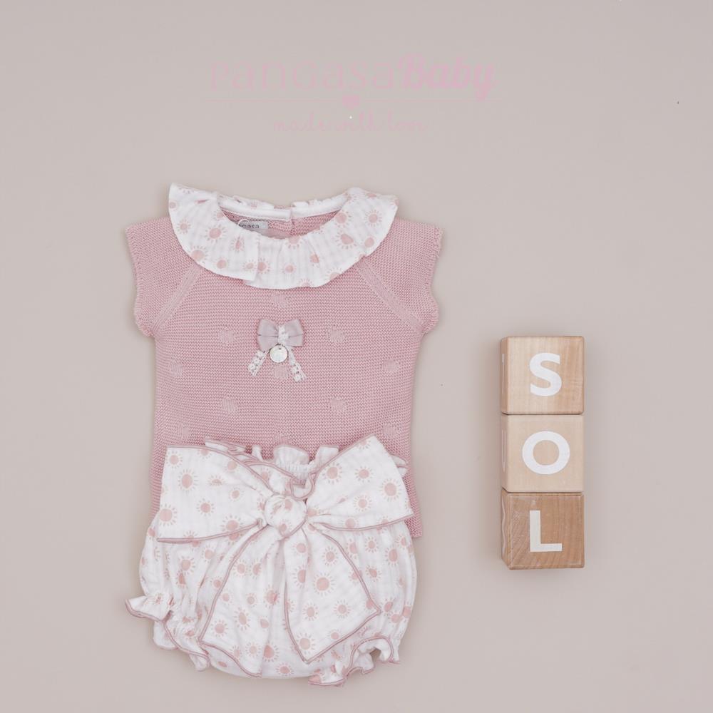 CONJ. BRAGUITA SOL Ref. 2531220 composición 100% algodon pangasa baby, primavera verano 25