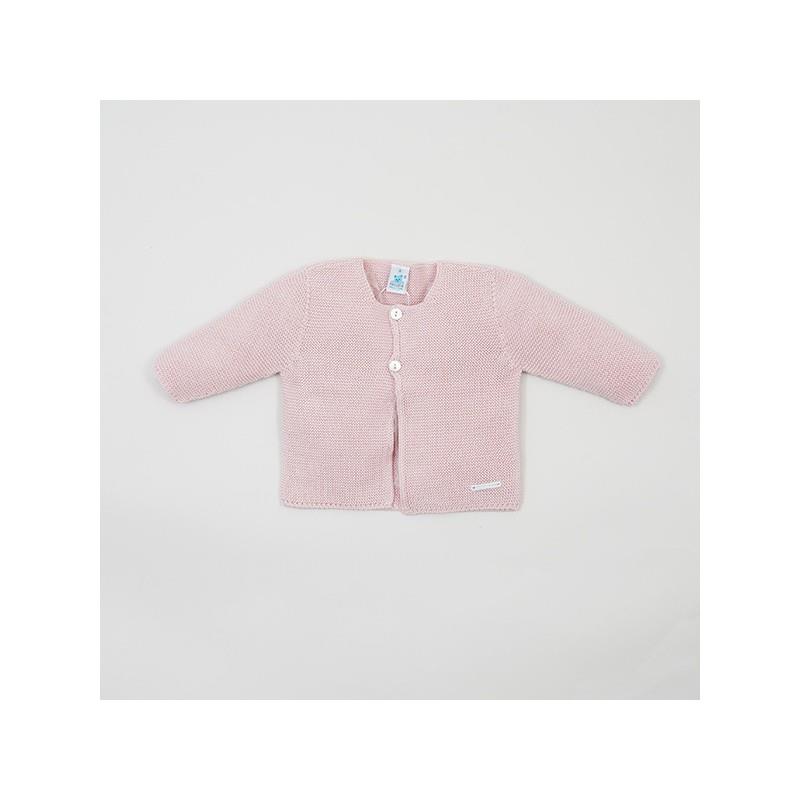 CHAQUETA LARGA Ref. 2504033 composición 100% algodón rosa empolvado pangasa baby primavera verano