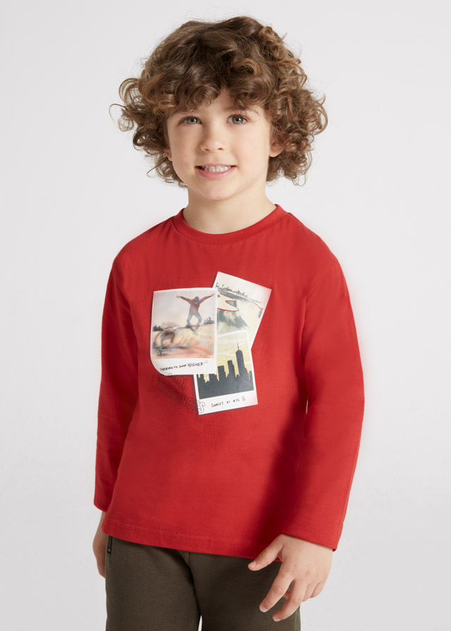 Camiseta manga larga con motivo interactivo para niño Goji Mayoral