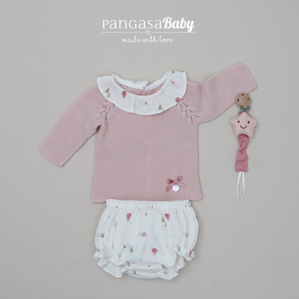 CONJUNTO MANGA LARGA GLOBOS + BRAGA Ref. 2431221, pangasa baby, primavera verano 24