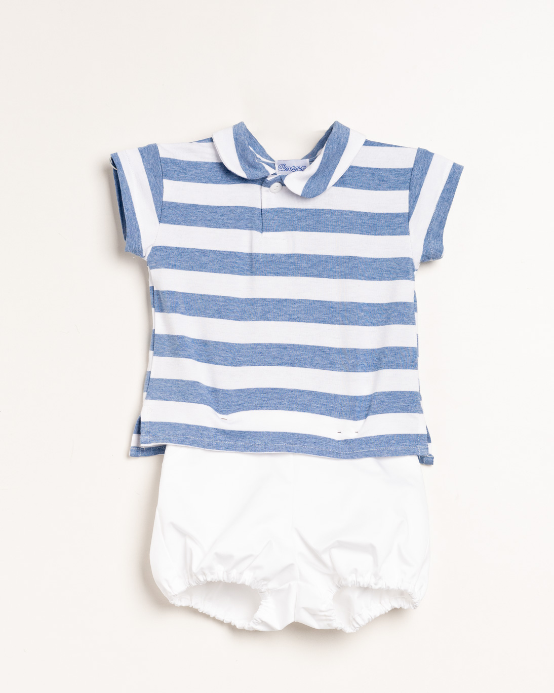 conjunto polo rayas azules y culotte loneta ancar 